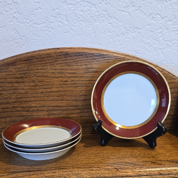 Fitz and Floyd Other - Fitz and Floyd Renaissance Small Plates Saucers Set Of Four Cinnabar